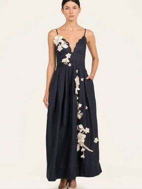 AGUA BY AGUA BENDITA Sula Cauca linen-floral maxi dress